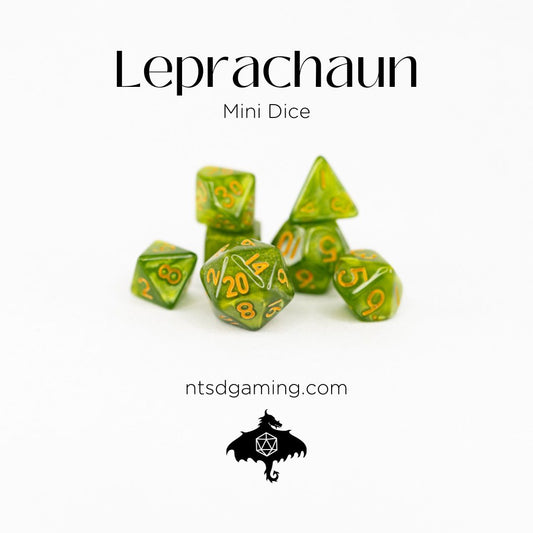 Leprachaun / Green Mini Acrylic Dice Set