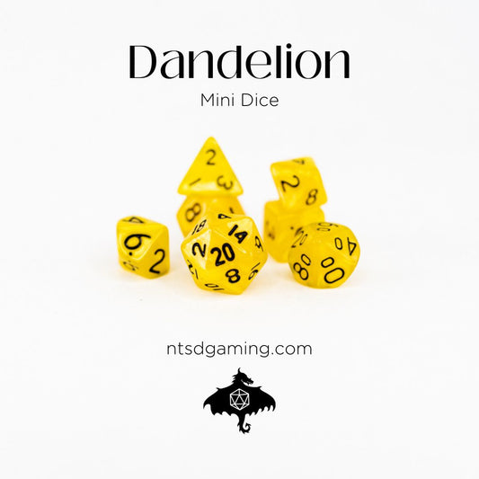 Dandelion / Yellow Mini Acrylic Dice Set