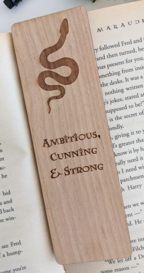 Slytherin - Harry Potter Inspired Wooden Bookmark