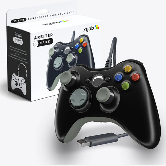 XYAB Wired Xbox 360 Controller - Black