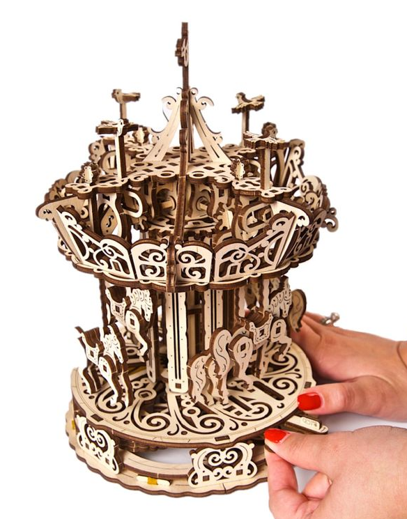 UGears 3D Wooden Carousel Model