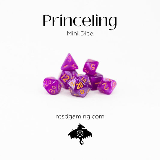Princeling / Purple Mini Acrylic Dice Set