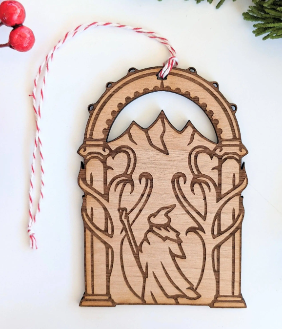 Gandalf At Durins Door - Lord of the Rings Inspired Ornament