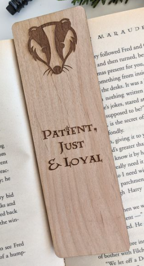 Hufflepuff - Harry Potter Inspired Wooden Bookmark
