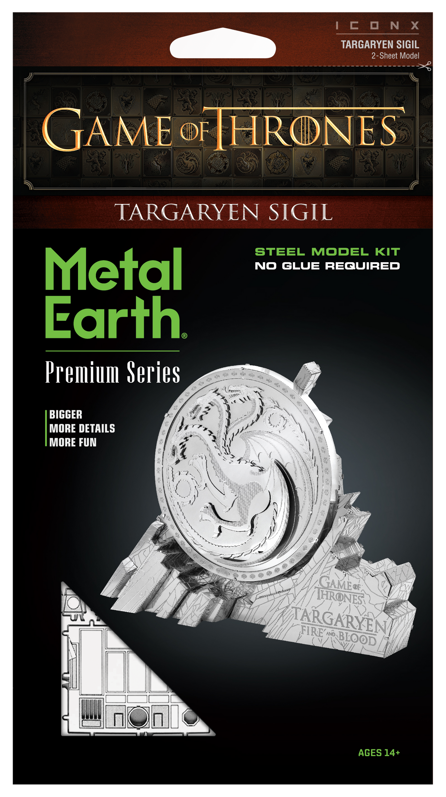 Metal Earth Iconx - Game of Thrones - Targaryen Sigil