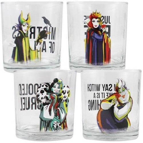 Disney Villains 10 oz. Glasses - Set of 4